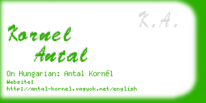 kornel antal business card